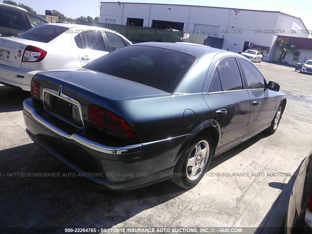 1LNHM86S01Y657412 - 2001 LINCOLN LS BLUE photo 4