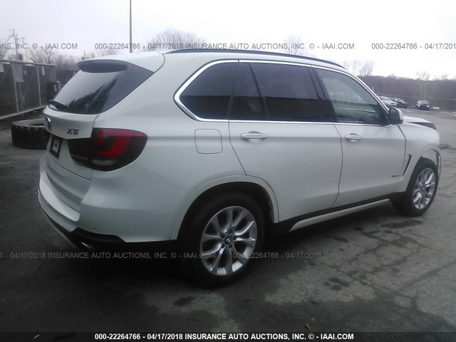 5UXKR0C58E0C25233 - 2014 BMW X5 XDRIVE35I WHITE photo 4