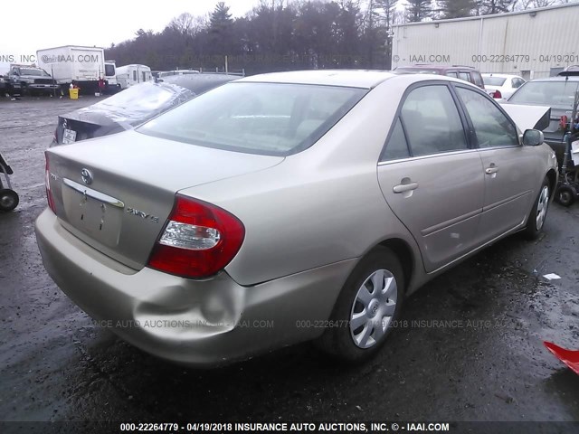 4T1BE32K82U574704 - 2002 TOYOTA CAMRY LE/XLE/SE TAN photo 4