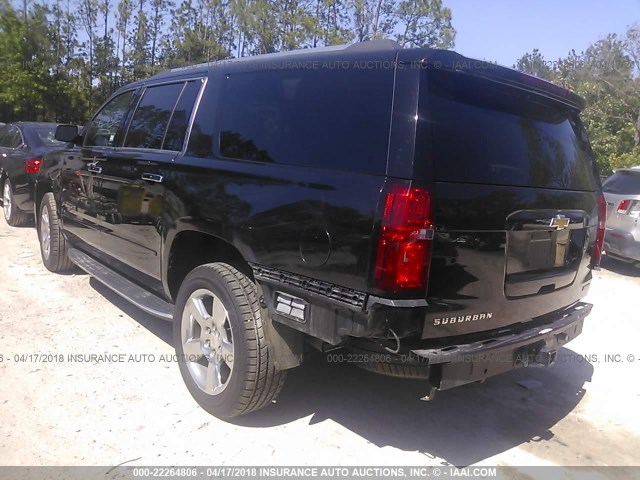 1GNSKJKC7HR157507 - 2017 CHEVROLET SUBURBAN K1500 PREMIER BLACK photo 3