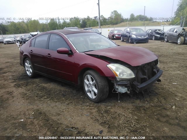 1N4BA41EX4C837775 - 2004 NISSAN MAXIMA SE/SL MAROON photo 1