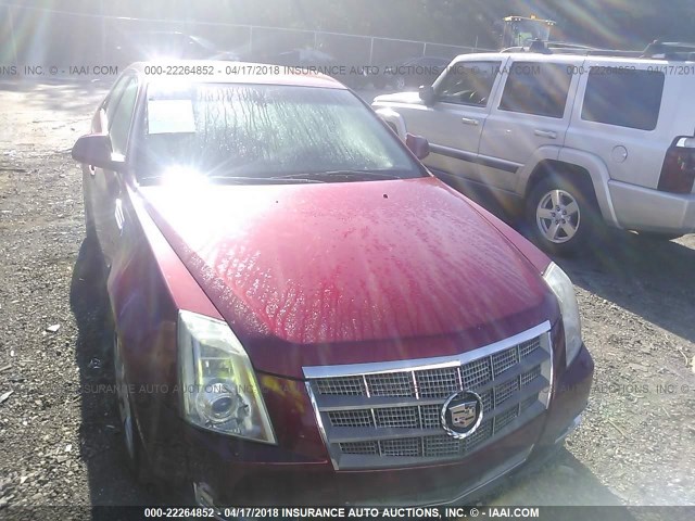 1G6DR57V680129770 - 2008 CADILLAC CTS HI FEATURE V6 RED photo 6