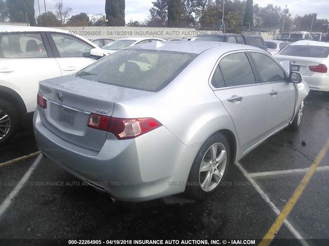 JH4CU2F63DC004877 - 2013 ACURA TSX TECH SILVER photo 4