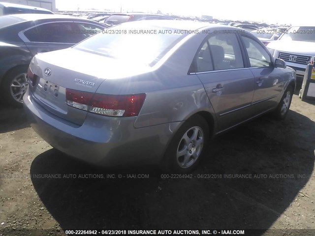 KMHEU46C86A144512 - 2006 HYUNDAI SONATA GLS/LX SILVER photo 4