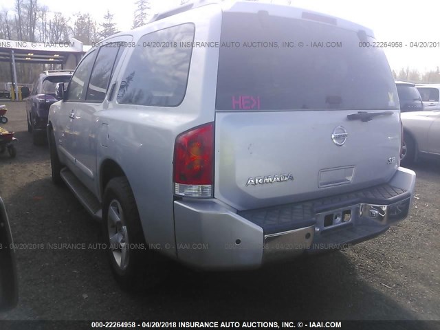 5N1AA08B26N710936 - 2006 NISSAN ARMADA SE/LE SILVER photo 3