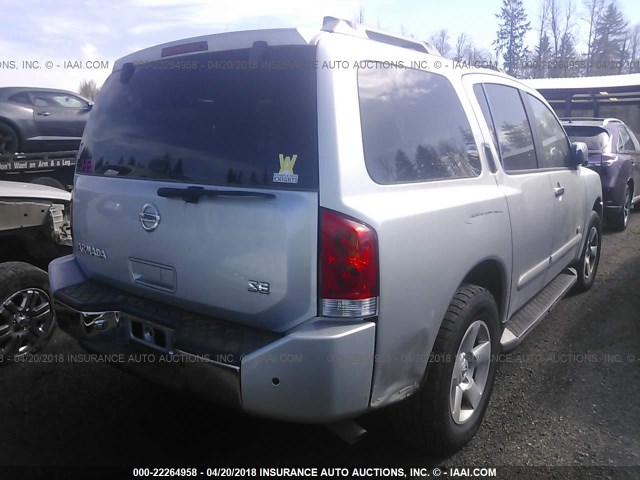 5N1AA08B26N710936 - 2006 NISSAN ARMADA SE/LE SILVER photo 4