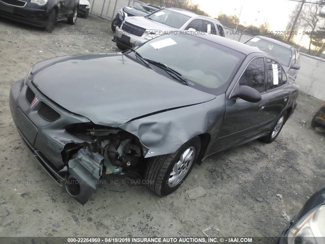 1G2NF52E84M646111 - 2004 PONTIAC GRAND AM SE1 GRAY photo 2