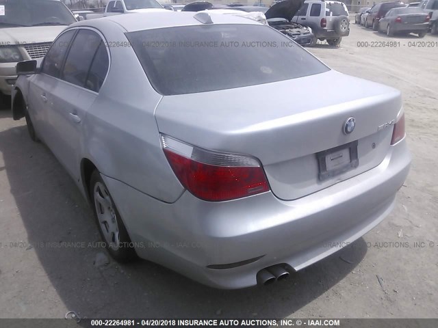 WBANA53594B847386 - 2004 BMW 525 I SILVER photo 3