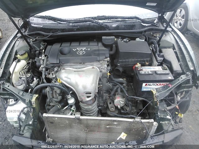 4T4BF3EK0AR021378 - 2010 TOYOTA CAMRY SE/LE/XLE GREEN photo 10