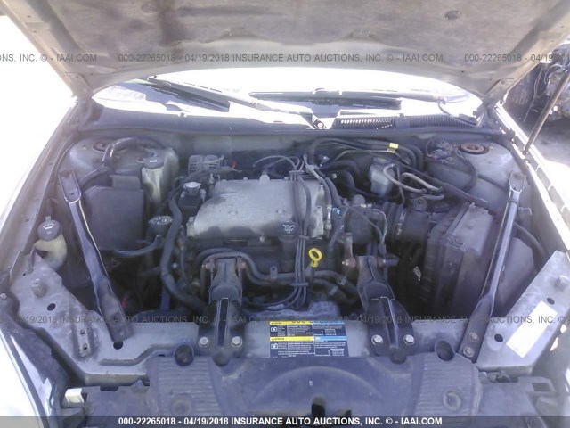 2G1WT58N169388927 - 2006 CHEVROLET IMPALA LT GRAY photo 10