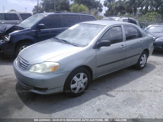 JTDBR32E942046641 - 2004 TOYOTA COROLLA CE/LE GREEN photo 2