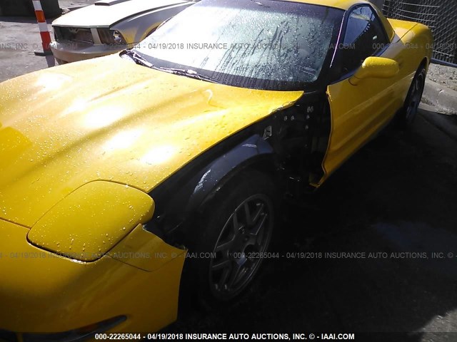 1G1YY12S845113406 - 2004 CHEVROLET CORVETTE Z06 YELLOW photo 6