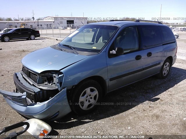 2FMZA51617BA01814 - 2007 FORD FREESTAR SE BLUE photo 2