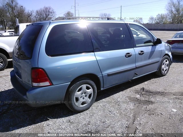 2FMZA51617BA01814 - 2007 FORD FREESTAR SE BLUE photo 4