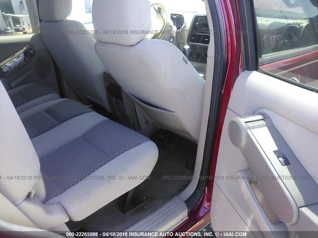 1FMEU62E86UA01349 - 2006 FORD EXPLORER XLS BURGUNDY photo 8