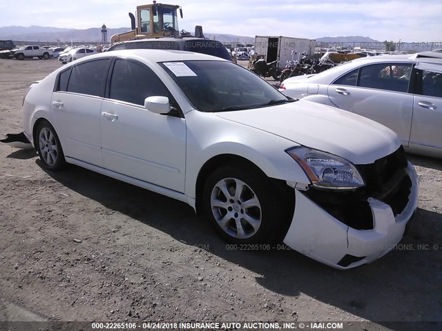 1N4BA41E37C843504 - 2007 NISSAN MAXIMA SE/SL WHITE photo 1