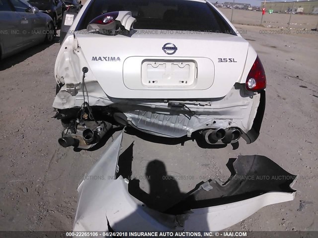 1N4BA41E37C843504 - 2007 NISSAN MAXIMA SE/SL WHITE photo 6