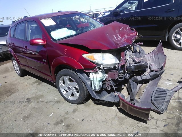 5Y2SM65896Z408323 - 2006 PONTIAC VIBE RED photo 1