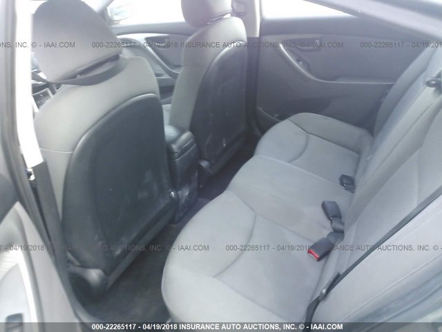 KMHDH4AE4CU451355 - 2012 HYUNDAI ELANTRA GLS/LIMITED GRAY photo 8