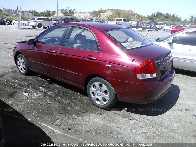 KNAFE121575375691 - 2007 KIA SPECTRA EX/LX RED photo 3