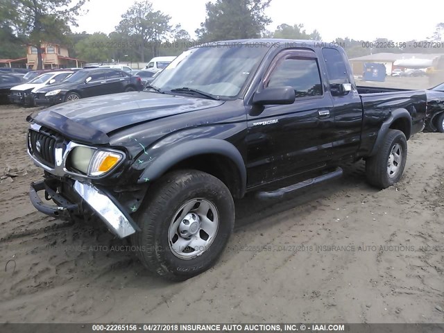 5TEWM72N04Z317038 - 2004 TOYOTA TACOMA XTRACAB BLACK photo 2