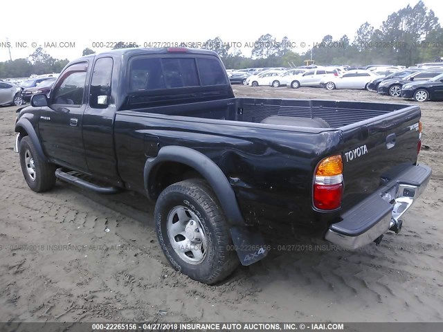 5TEWM72N04Z317038 - 2004 TOYOTA TACOMA XTRACAB BLACK photo 3