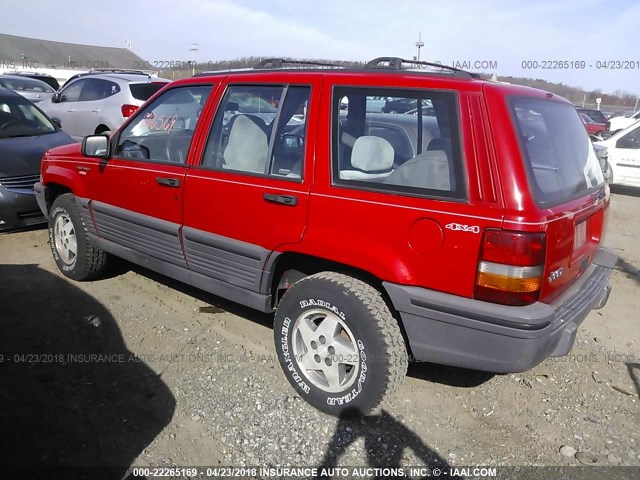 1J4GZ58S8RC316680 - 1994 JEEP GRAND CHEROKEE LAREDO RED photo 3