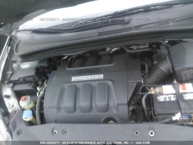 5FNRL38606B113112 - 2006 HONDA ODYSSEY EXL ვერცხლისფერი ფოტო 10
