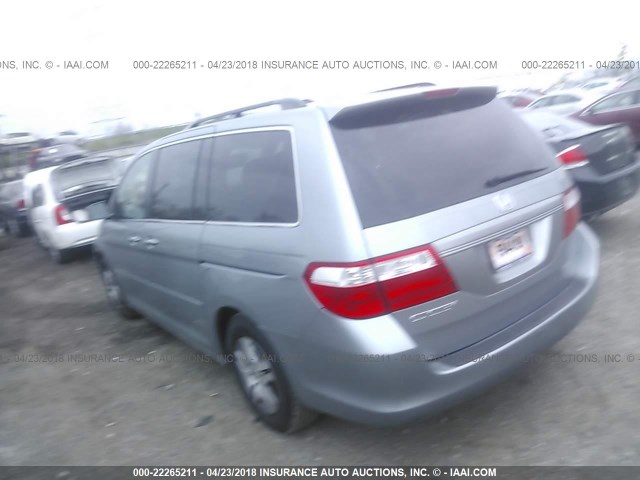5FNRL38606B113112 - 2006 HONDA ODYSSEY EXL ვერცხლისფერი ფოტო 3