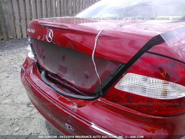 WDBTJ56H98F243351 - 2008 MERCEDES-BENZ CLK 350 RED photo 6