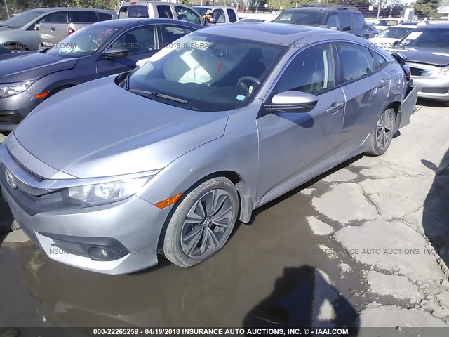 19XFC1F72GE022577 - 2016 HONDA CIVIC EXL SILVER photo 2
