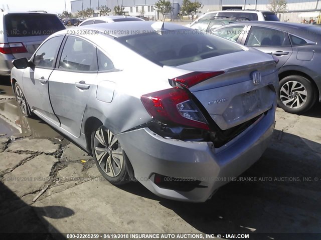 19XFC1F72GE022577 - 2016 HONDA CIVIC EXL SILVER photo 3