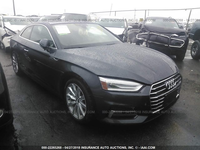 WAUNNAF54JA003590 - 2018 AUDI A5 PREMIUM GRAY photo 1