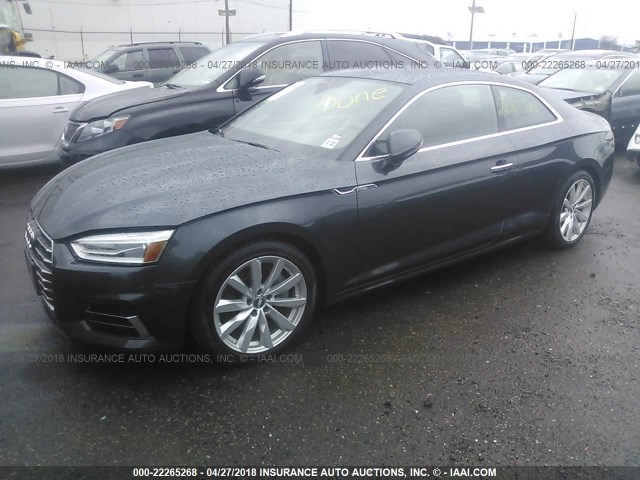 WAUNNAF54JA003590 - 2018 AUDI A5 PREMIUM GRAY photo 2