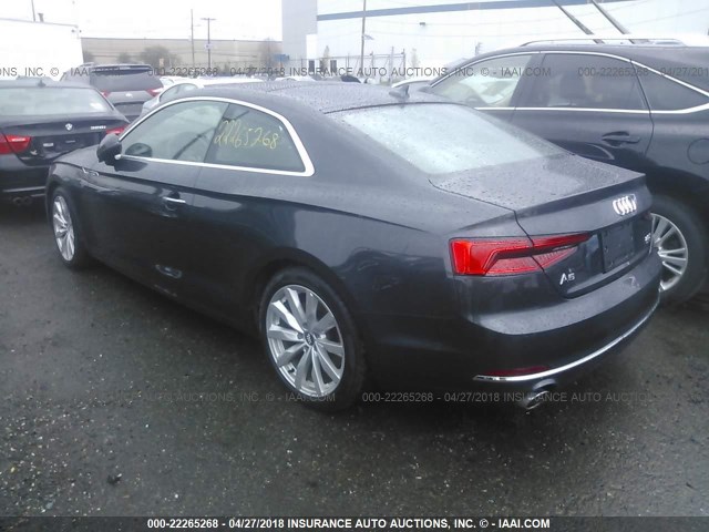 WAUNNAF54JA003590 - 2018 AUDI A5 PREMIUM GRAY photo 3