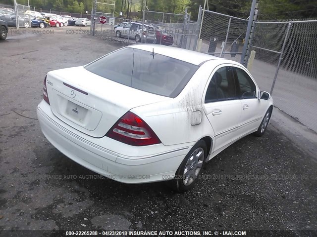 WDBRF54H16A848909 - 2006 MERCEDES-BENZ C GENERATION 2006 280 WHITE photo 4