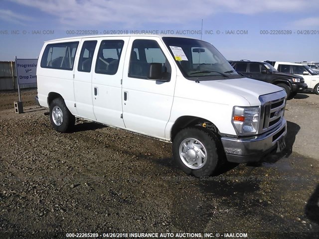 1FBNE3BL5CDA79392 - 2012 FORD ECONOLINE E350 SUPER DUTY WAGON WHITE photo 1