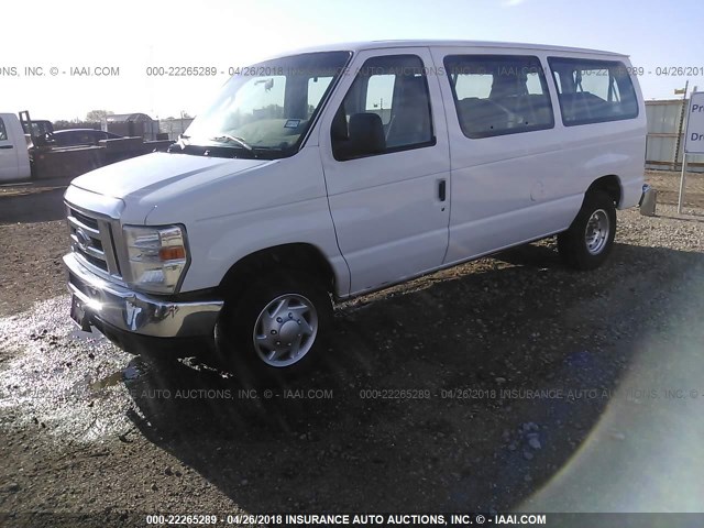 1FBNE3BL5CDA79392 - 2012 FORD ECONOLINE E350 SUPER DUTY WAGON WHITE photo 2