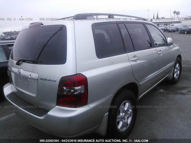 JTEGP21A040004029 - 2004 TOYOTA HIGHLANDER LIMITED GRAY photo 4