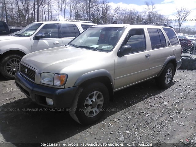 JN8DR07Y41W517243 - 2001 NISSAN PATHFINDER LE/SE/XE TAN photo 2