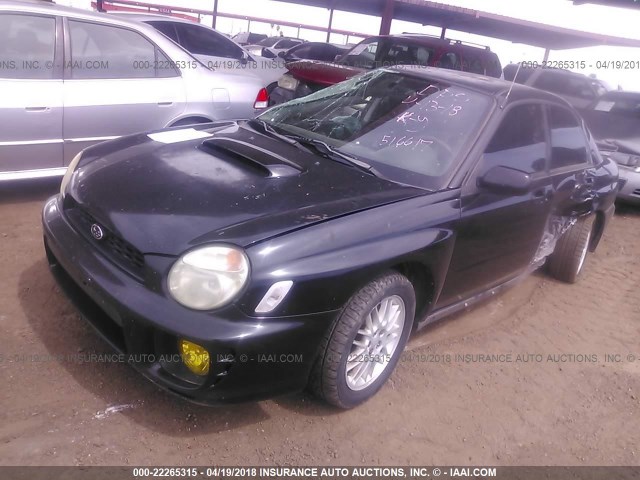 JF1GD29632G516617 - 2002 SUBARU IMPREZA WRX BLACK photo 2