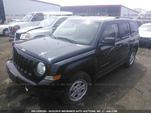 1C4NJRBB3ED688159 - 2014 JEEP PATRIOT SPORT BLACK photo 2