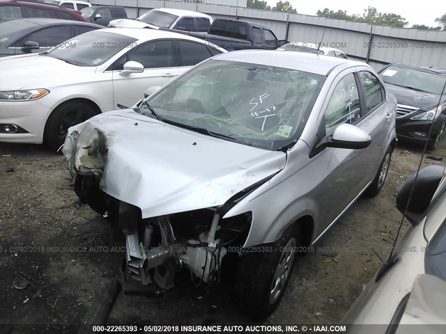 1G1JA5SH9E4241551 - 2014 CHEVROLET SONIC LS SILVER photo 2