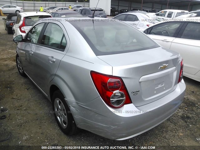 1G1JA5SH9E4241551 - 2014 CHEVROLET SONIC LS SILVER photo 3