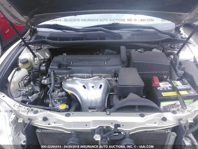 4T1BE46K78U259546 - 2008 TOYOTA CAMRY CE/LE/XLE/SE GOLD photo 10