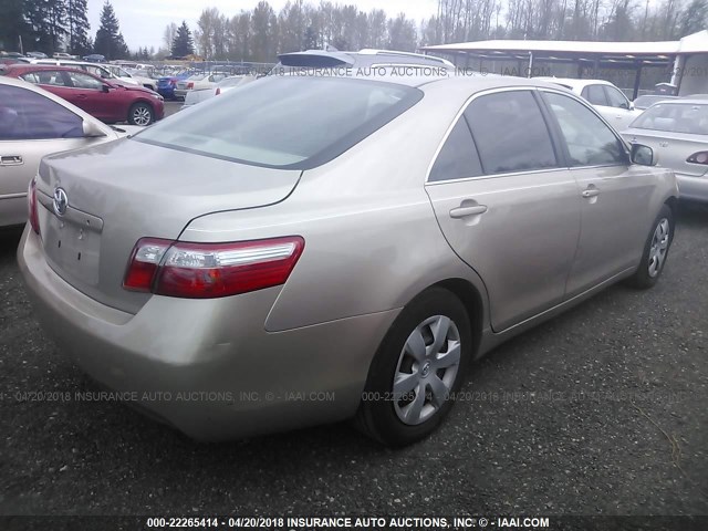 4T1BE46K78U259546 - 2008 TOYOTA CAMRY CE/LE/XLE/SE GOLD photo 4