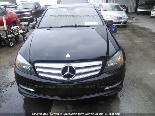 WDDGF8BB6BR164562 - 2011 MERCEDES-BENZ C 300 4MATIC BLACK photo 6