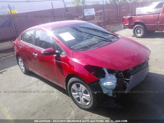 KNAFX4A6XF5334495 - 2015 KIA FORTE LX RED photo 1