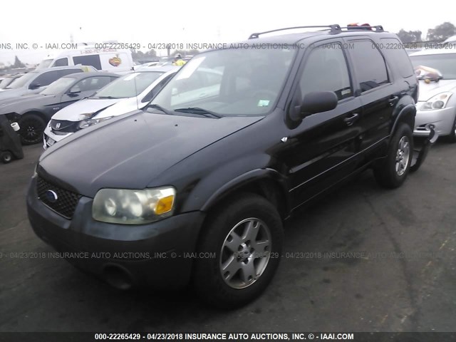 1FMYU04105KC11815 - 2005 FORD ESCAPE LIMITED BLACK photo 2