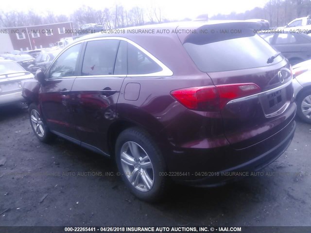 5J8TB4H38EL005712 - 2014 ACURA RDX MAROON photo 3